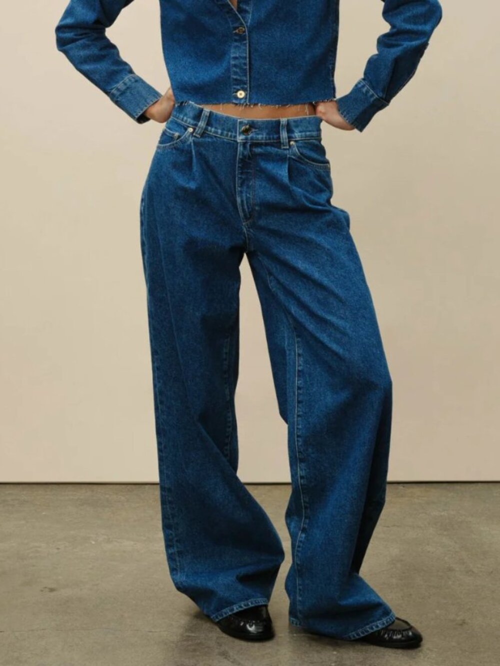 DL1961 Isabel Pleated Wide Leg Jeans North Beach Womens 28 - Picture 12 of 15